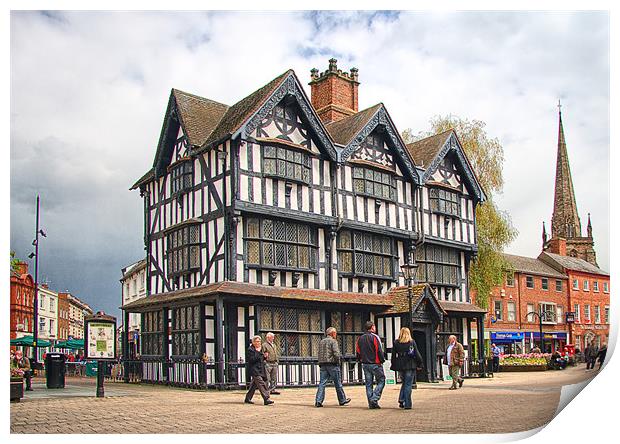 The Old House, Hereford. Print by Catherine Joll