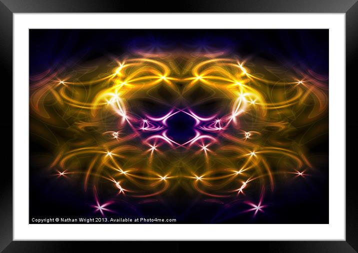 Abstract stars Framed Mounted Print by Nathan Wright