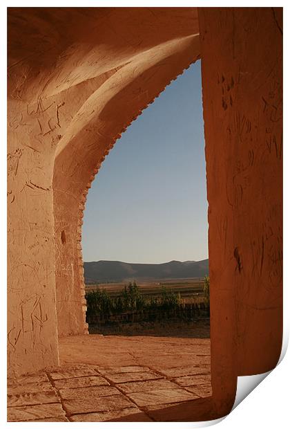 An ancient window toward nature Print by sadaf Ganjavi