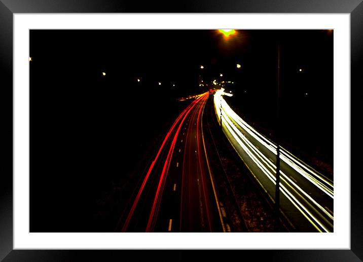 m6 by night Framed Mounted Print by darren  carter