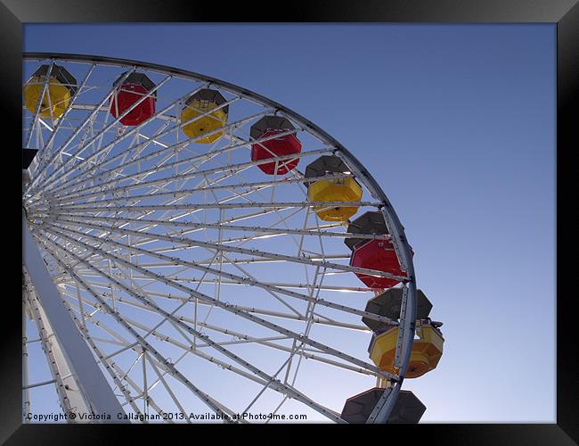 Ferris Wheel Santa Monica Pier Framed Print by Victoria  Callaghan