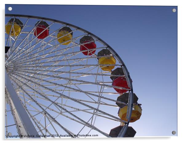 Ferris Wheel Santa Monica Pier Acrylic by Victoria  Callaghan
