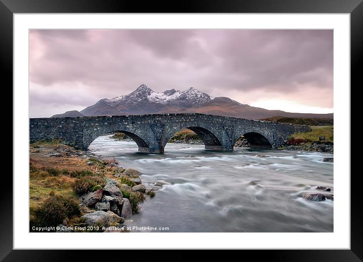 Under the Arches at Sligachan River Framed Mounted Print by Chris Frost