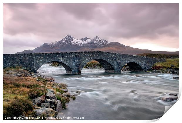 Under the Arches at Sligachan River Print by Chris Frost
