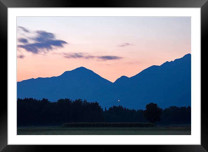 Beacon in the mountain shadow Framed Mounted Print by Ian Middleton
