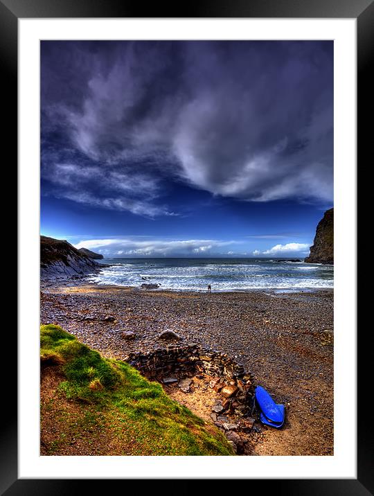 Crackington Haven Beach Framed Mounted Print by Mike Gorton