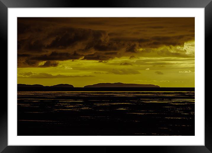 Storm Over Hilbre Framed Mounted Print by Jed Pearson
