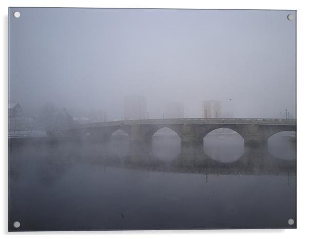 Old Bridge, Dumbarton Acrylic by Andy Gilfillan