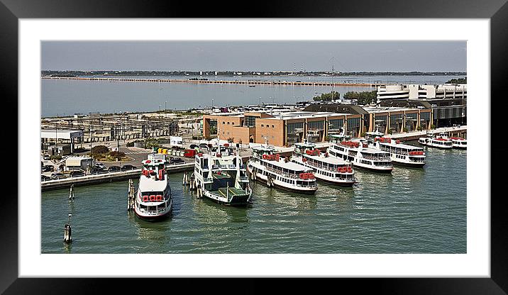 Port of Venice Framed Mounted Print by Tom Gomez