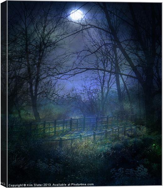 Moonlit Walk Canvas Print by Kim Slater