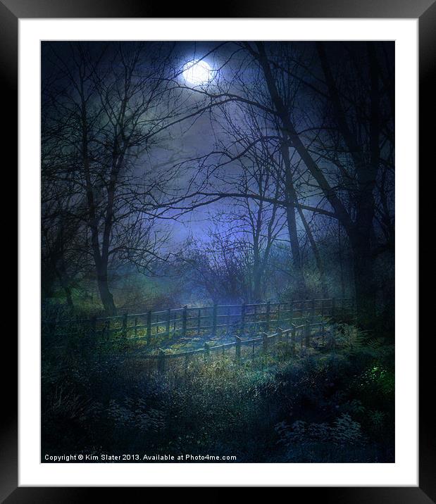 Moonlit Walk Framed Mounted Print by Kim Slater