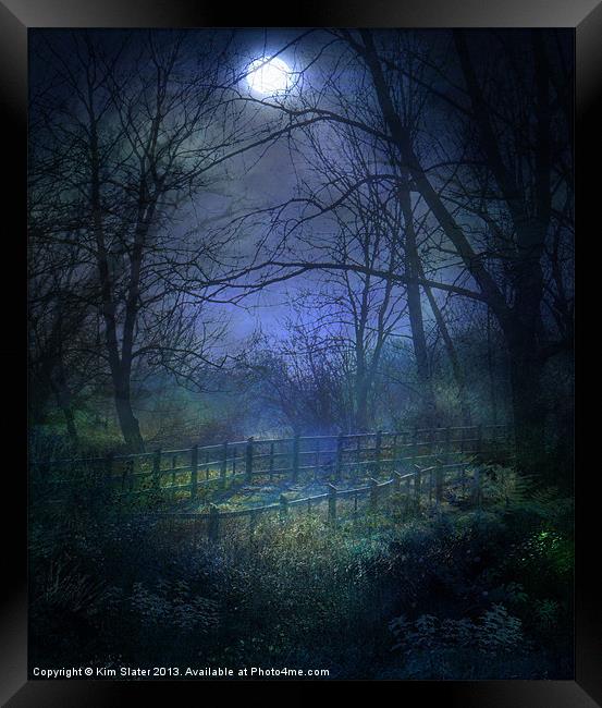 Moonlit Walk Framed Print by Kim Slater