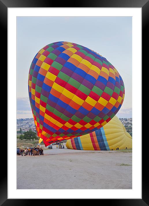 Up she rises hot air balloon Framed Mounted Print by Arfabita  