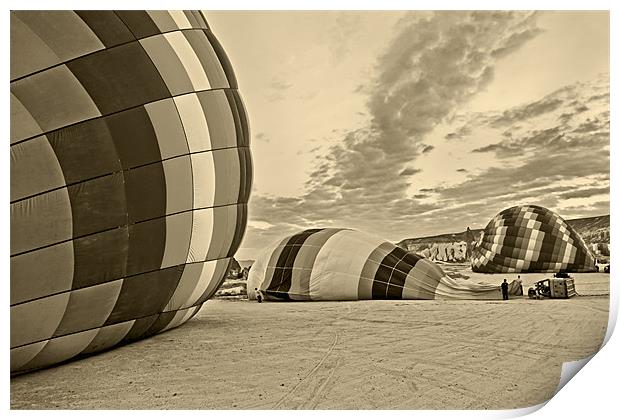 Daybreak blowing a Hot Air Balloon Print by Arfabita  