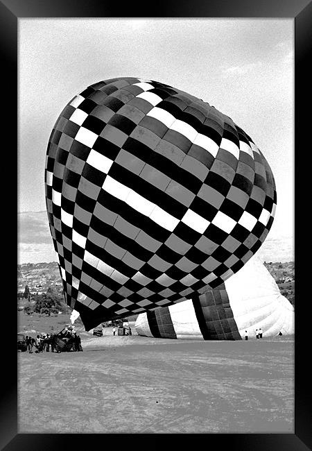 Up she rises hot air balloon Framed Print by Arfabita  