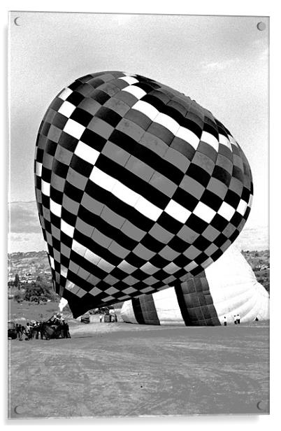 Up she rises hot air balloon Acrylic by Arfabita  