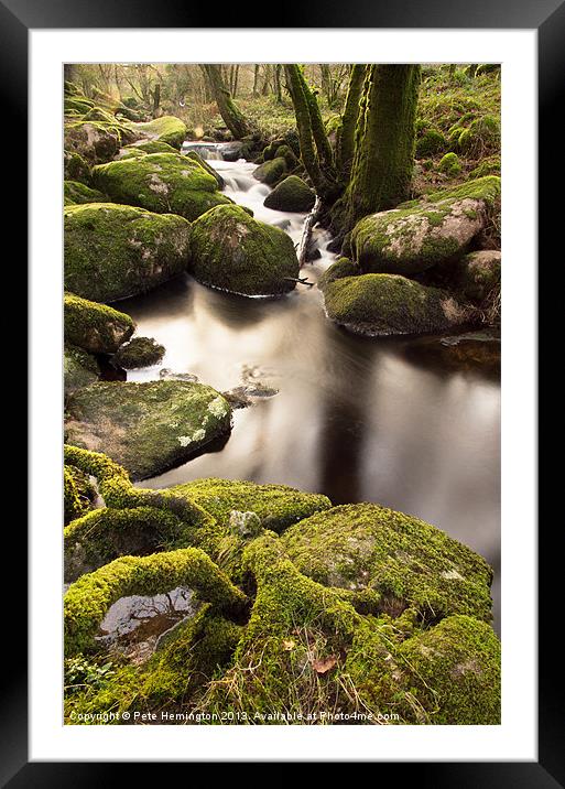 Becka Brook - Dartmoor Framed Mounted Print by Pete Hemington