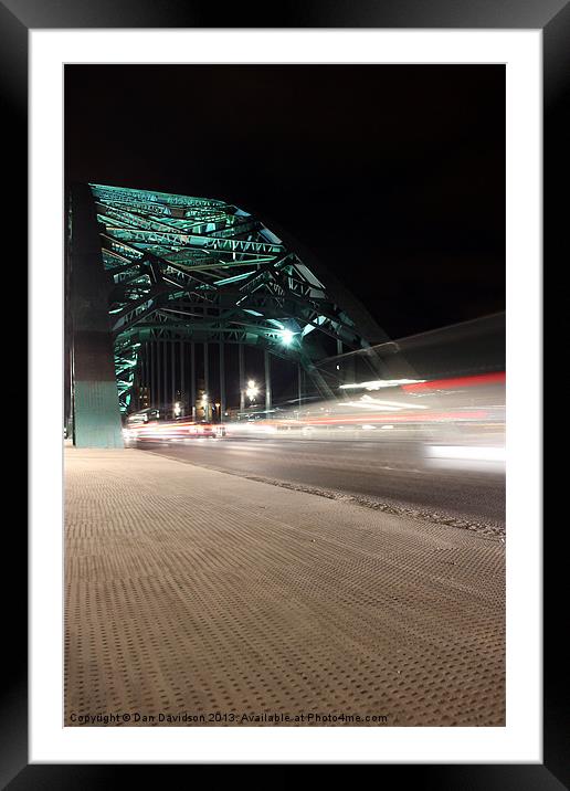 Tyne Bridge Traffic Framed Mounted Print by Dan Davidson