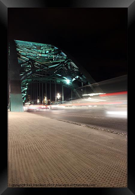Tyne Bridge Traffic Framed Print by Dan Davidson