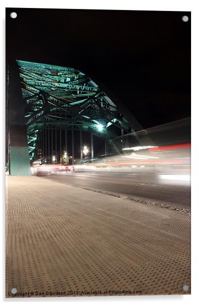 Tyne Bridge Traffic Acrylic by Dan Davidson