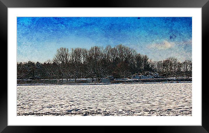 Winter Walks Back Lanes. Framed Mounted Print by Rosanna Zavanaiu