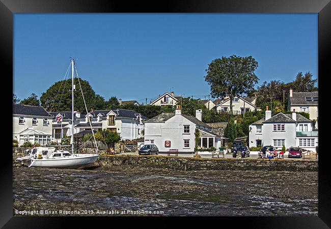 Mill Quay Mylor Creek Framed Print by Brian Roscorla