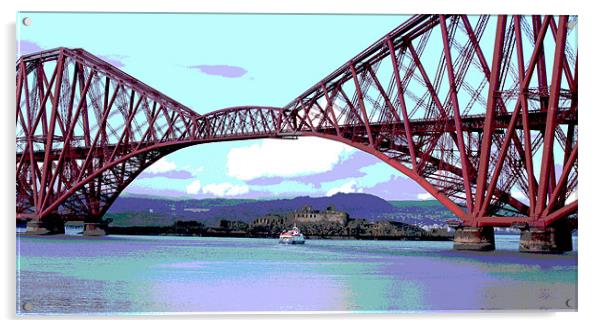 Sailing under the Bridges Acrylic by Julie Ormiston