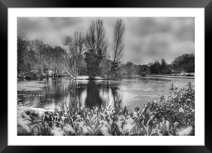 Lake at Winter Framed Mounted Print by Dean Messenger