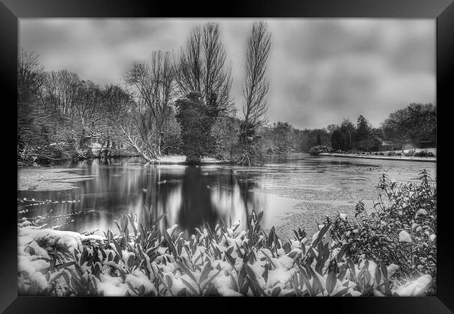 Lake at Winter Framed Print by Dean Messenger