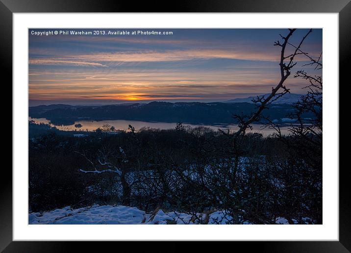 Orrest Head Sunset Framed Mounted Print by Phil Wareham