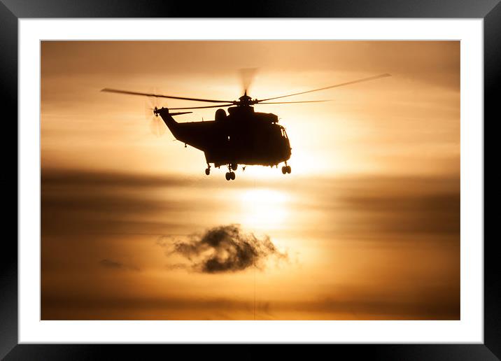 Seaking helicopter Framed Mounted Print by Gail Johnson