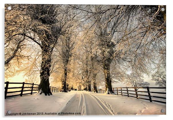 Cold Sunny Morning Acrylic by Jim kernan