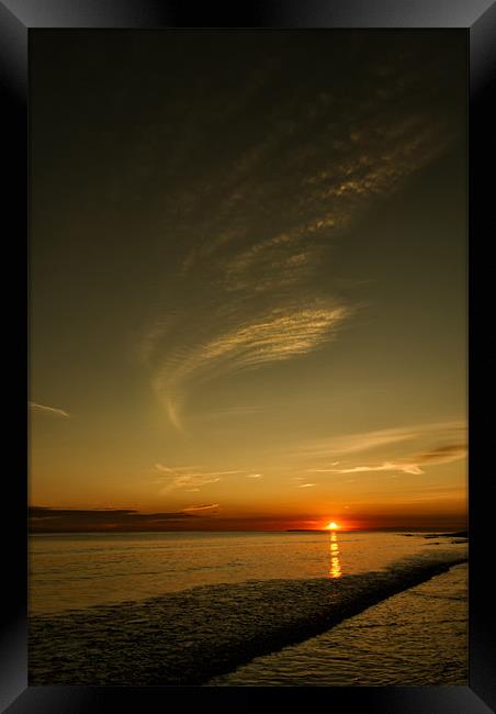 Lundy Island Sunset Framed Print by Dave Wilkinson North Devon Ph