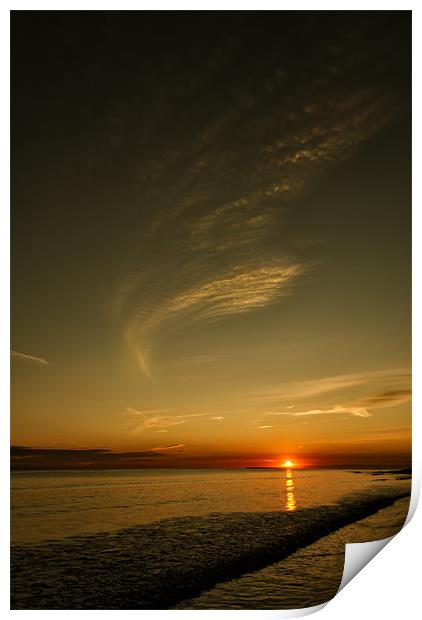 Lundy Island Sunset Print by Dave Wilkinson North Devon Ph