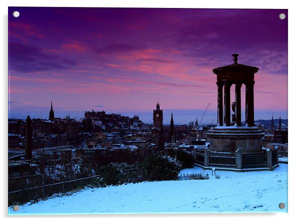 Edinburgh sunrise Acrylic by James Marsden