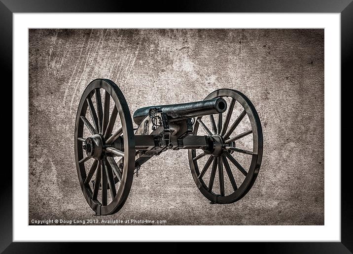 Civil War Canon Framed Mounted Print by Doug Long