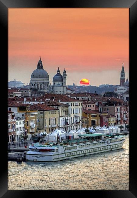 Sunrise over Venice Framed Print by Tom Gomez