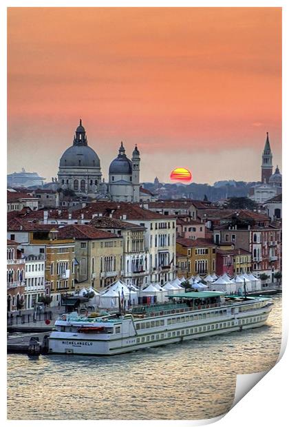 Sunrise over Venice Print by Tom Gomez