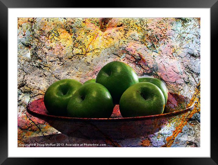 Fruit Bowl Framed Mounted Print by Doug McRae