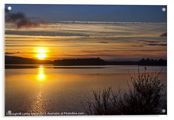 Sunset Over Gladhouse Reservoir Acrylic by Lynne Morris (Lswpp)