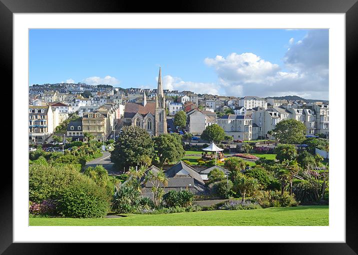 Ilfracombe Town Skyline Devon Framed Mounted Print by Diana Mower