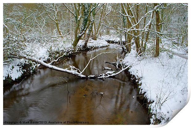 River Wey Print by Mark  F Banks