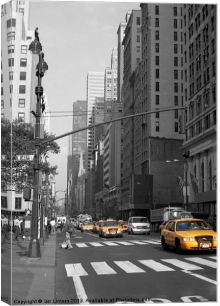Taxi to 5th Avenue Canvas Print by Ian Lintern