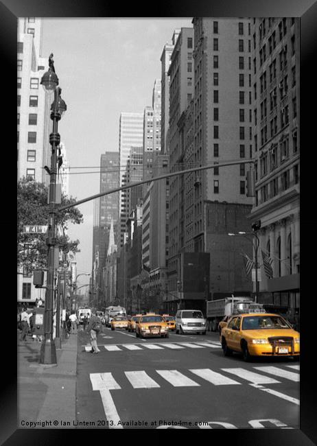 Taxi to 5th Avenue Framed Print by Ian Lintern