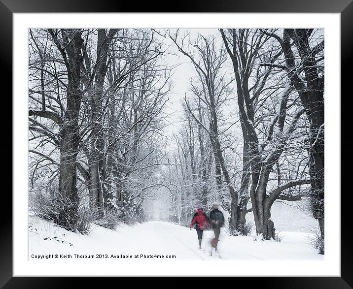 Winter Walk Framed Mounted Print by Keith Thorburn EFIAP/b