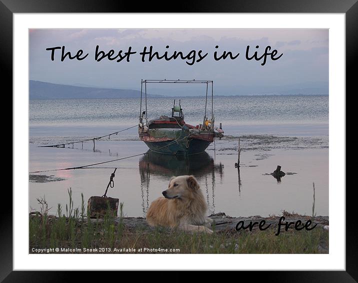 The best things in life Framed Mounted Print by Malcolm Snook