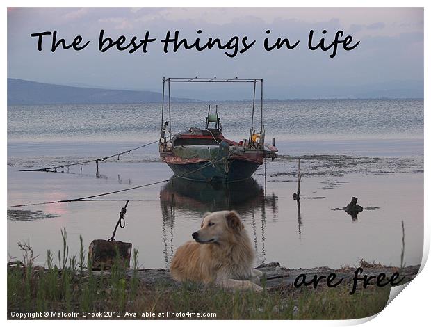 The best things in life Print by Malcolm Snook