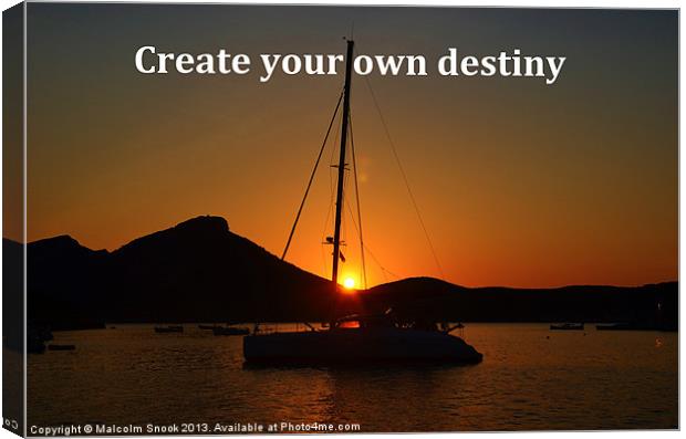 Create Your Own Destiny Canvas Print by Malcolm Snook