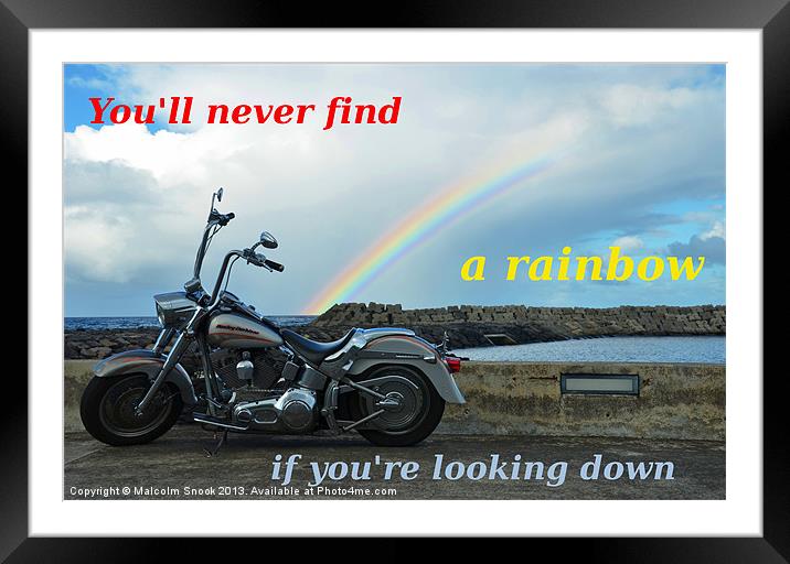 Find your rainbow Framed Mounted Print by Malcolm Snook