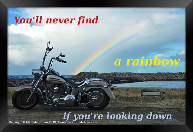 Find your rainbow Framed Print by Malcolm Snook